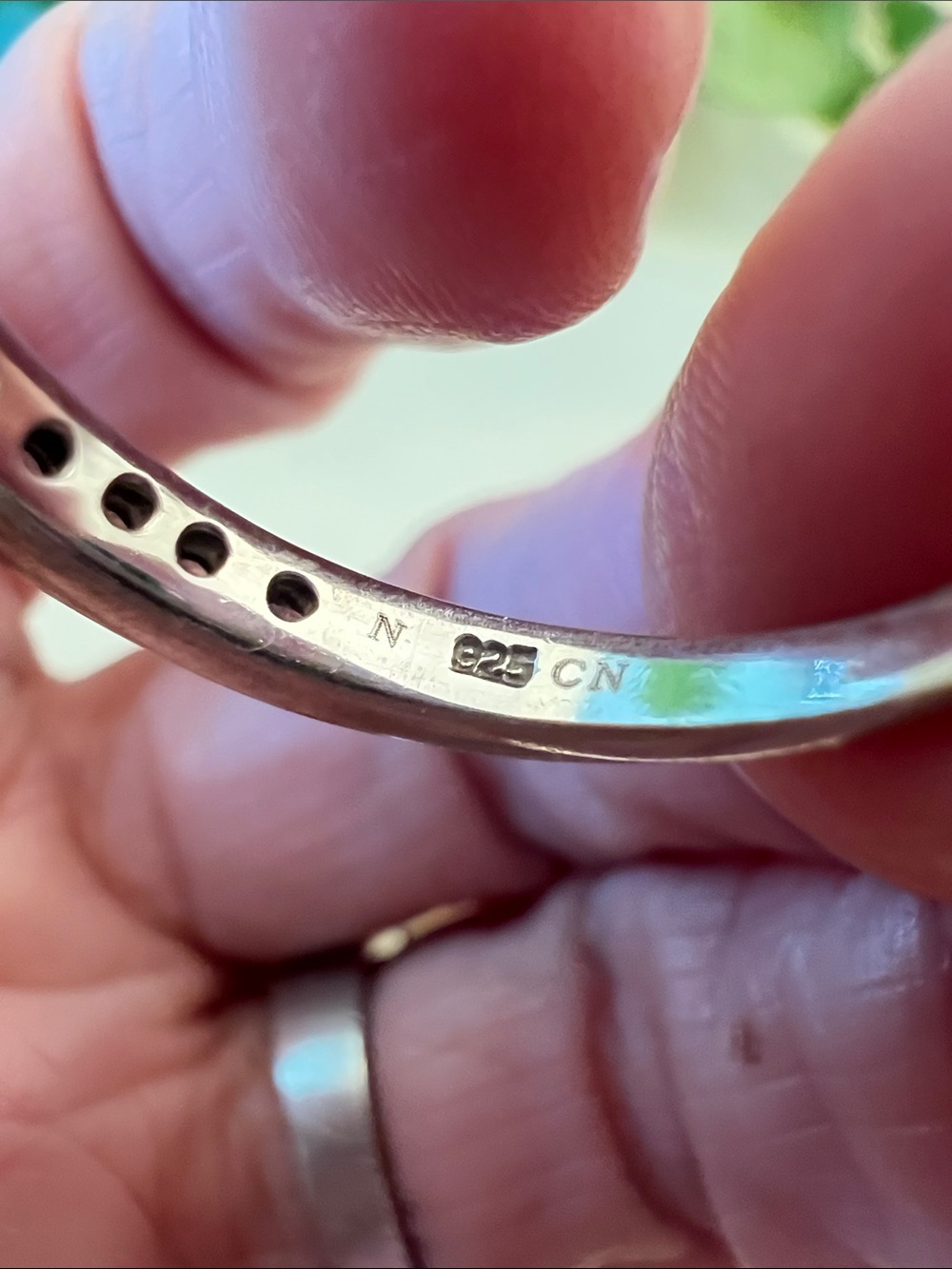Sterling Silver Channel-Set cz Eternity Band - Silver - Picture 6 of 7